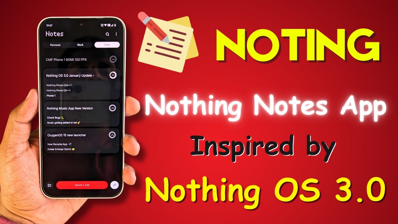 Nothing Notes App 📝: Unofficial Noting App Inspired by Nothing OS 3.0!