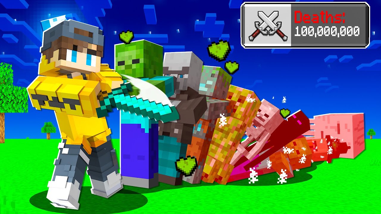 ماين كرافت ولكن دمجت 1,000,000 مرة !! ( زومبي البيد روك العملاق !! ) 🔥😱