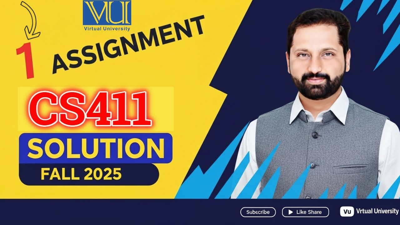 CS411 Assignment 1 solution Fall 2025 | CS411 Assignment 1 solution 2025 | CS411 assignment 1 2025