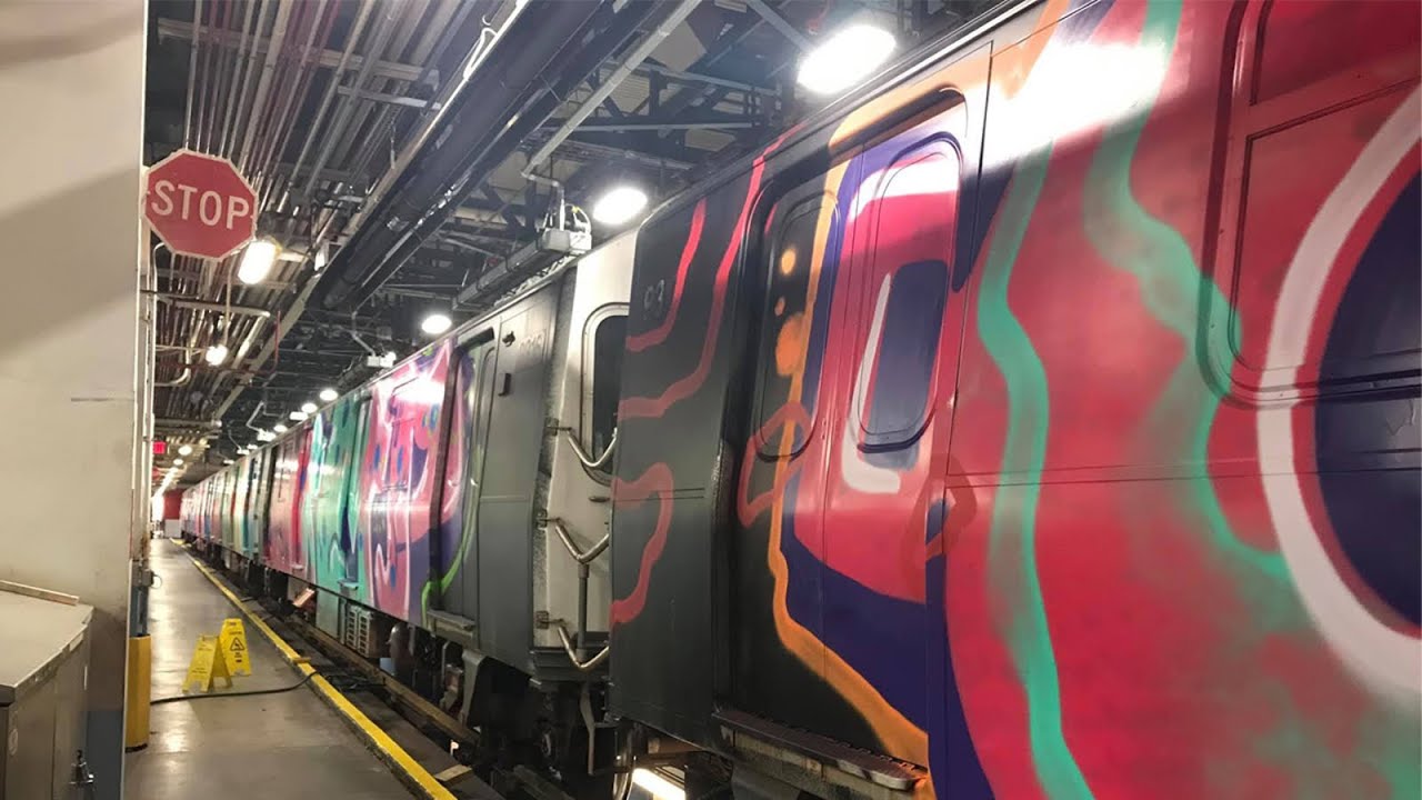 Graffiti vandals cover NYC subway cars in color