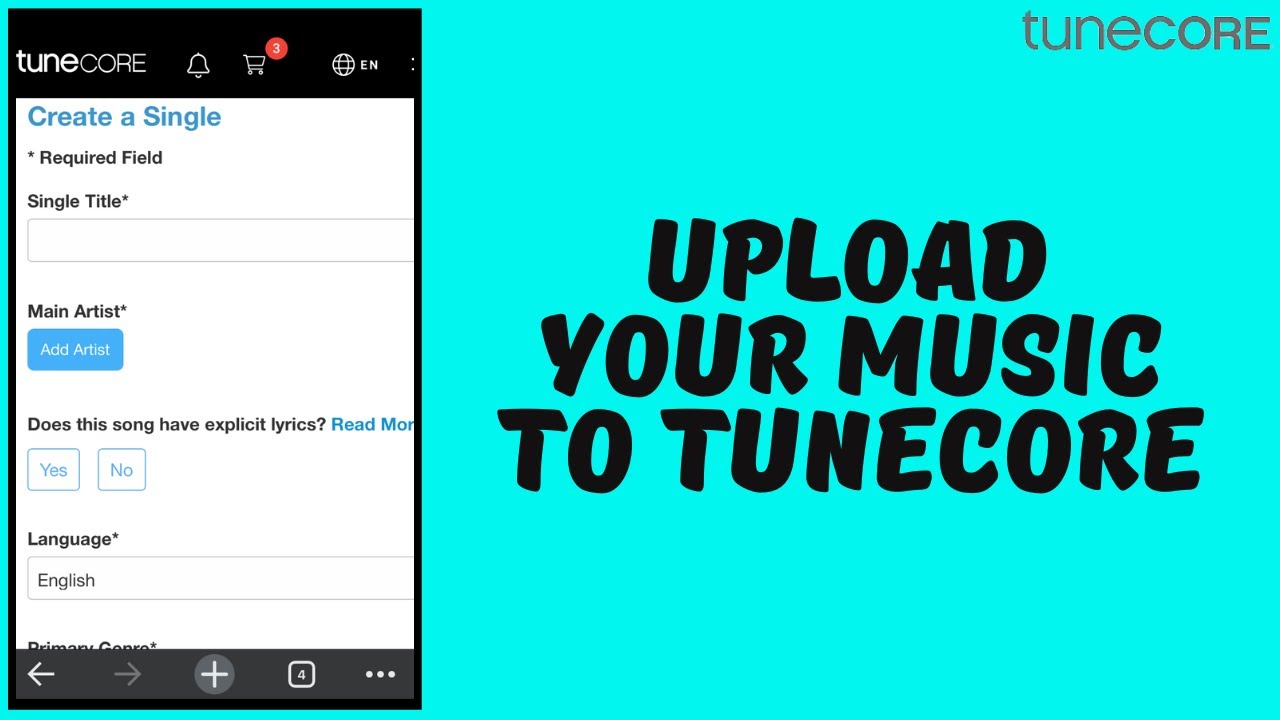 Как загрузить песню в Tunecore (шаг за шагом)