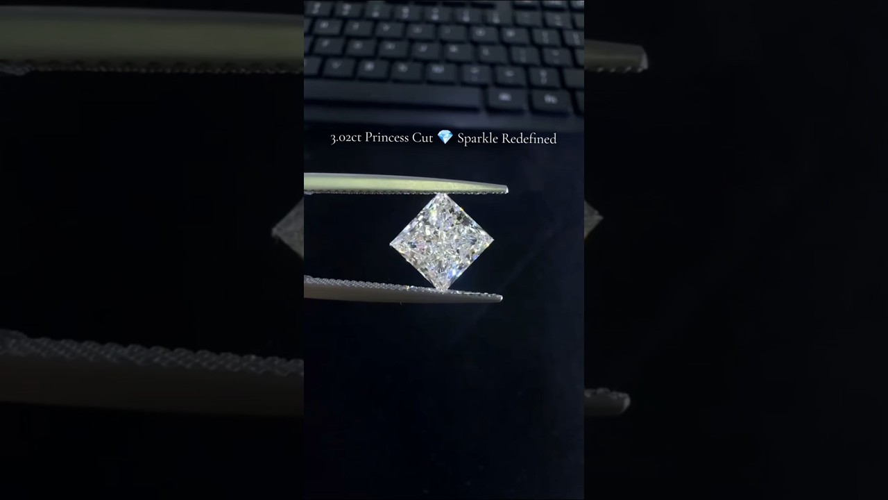 3.02ct Princess Cut Lab Grown Diamond