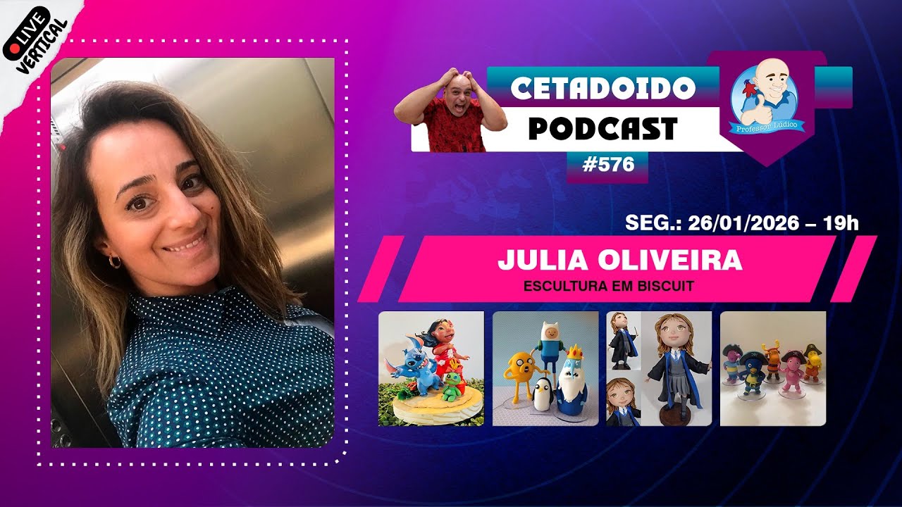 🌐 JULIA OLIVEIRA – ESCULTURA EM BISCUIT – PODCAST 576 – ANO 6 📱 (VERTICAL)