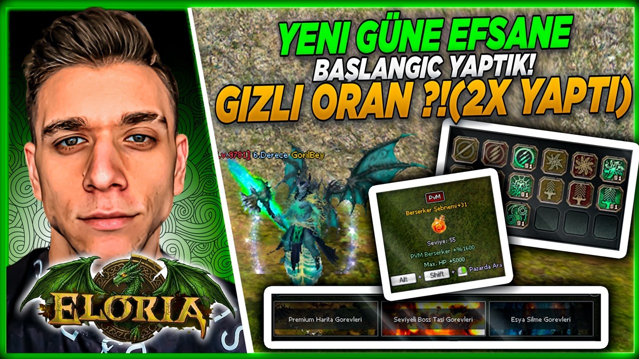YENİ G&Uuml;NE EFSANE BAŞLADIM! HASAR BEKLENMEDİK DERECEDE ARTTI! | Eloria2 - Metin2
