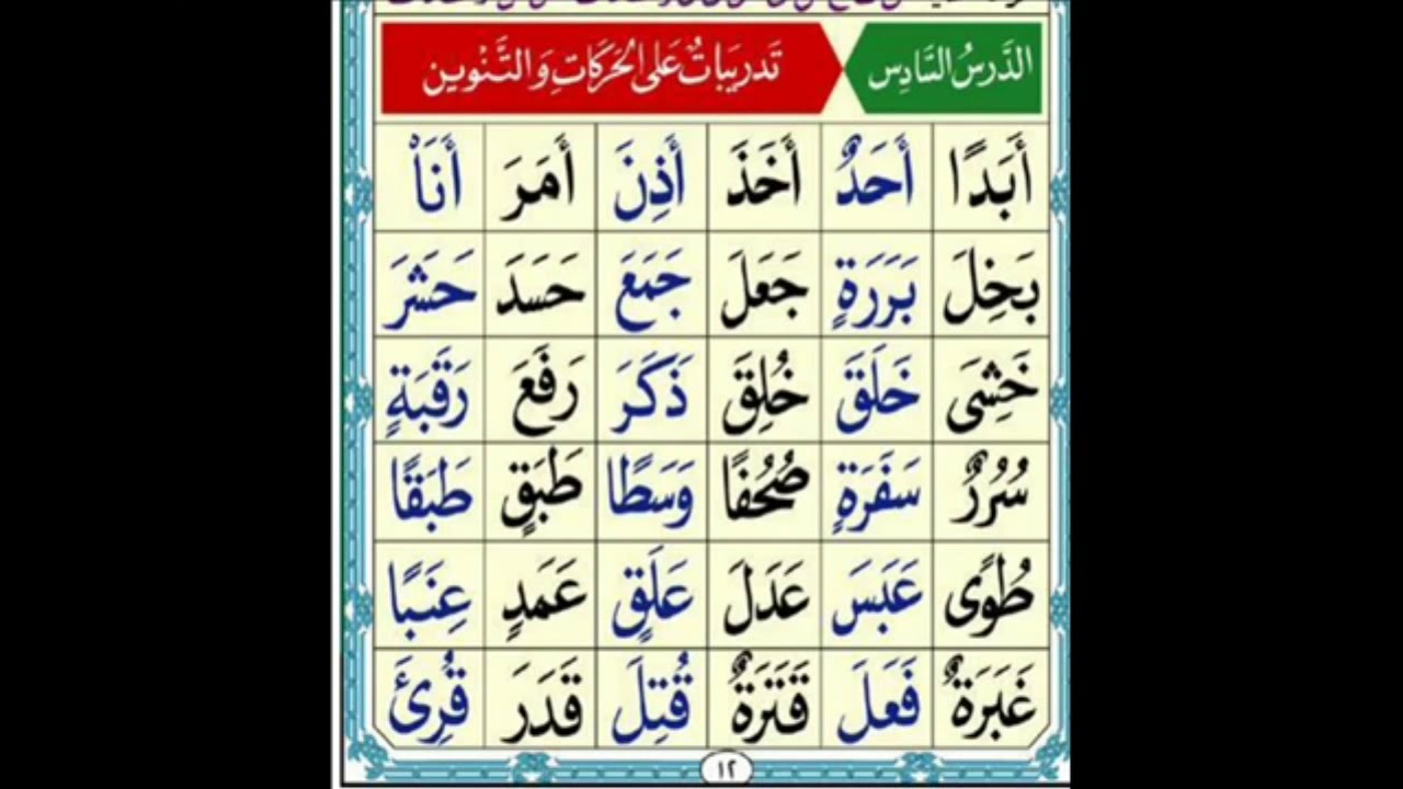 Qaidah  Noorania lesson 6