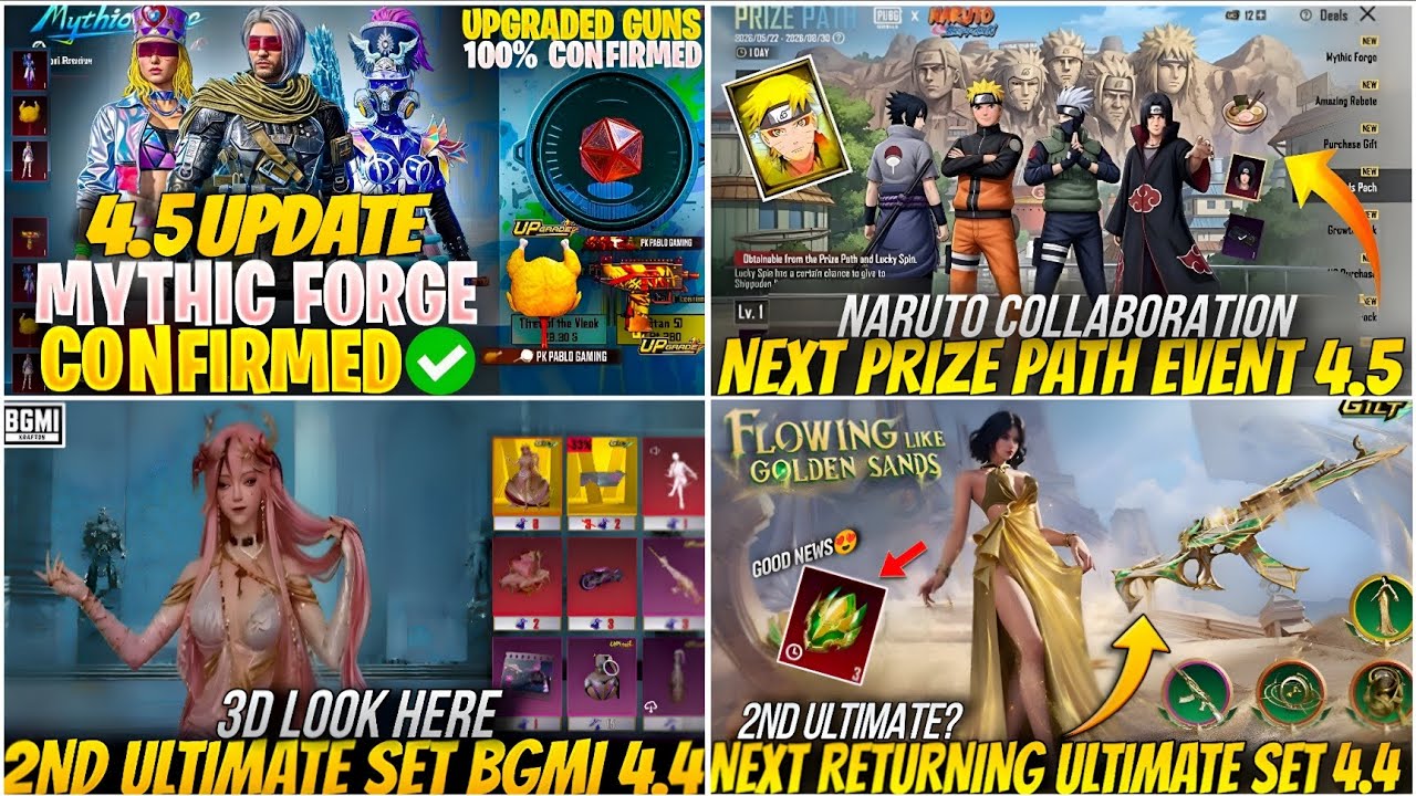 🔴NEXT MYTHIC FORGE BGMI 4.5😍| NEXT PRIZE PATH BGMI 4.5🔥|NEXT ULTIMATE SET BGMI😱| SANDSPRING AKM BACK