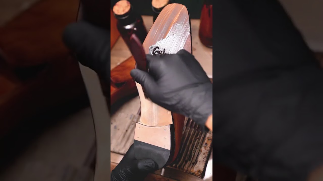 Gifennse Brown Loafer Coloring Process | Handmade Leather Magic Z #leather #shoes #handmade #asmr