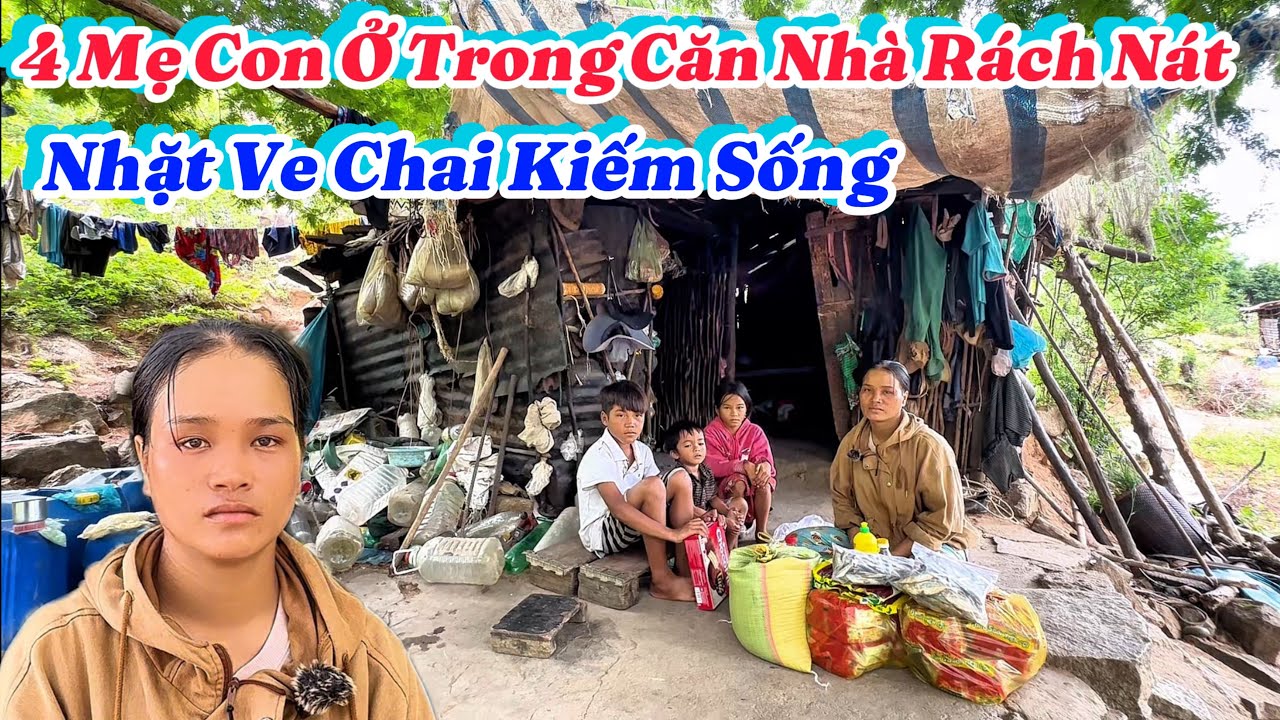 4 Mẹ Con Nhặt VE CHAI Kiếm Sống. Mừng Rơi Nước Mắt, Khi Nhận Món Quà Lớn Nhất Đời Mình. | 657