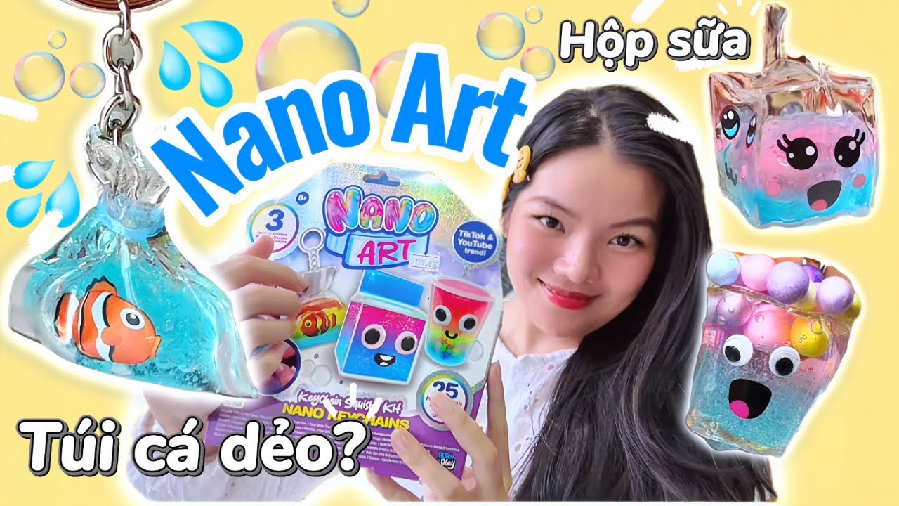 Thử chơi KEO NANO TAPE siêu Dính Cực Vui🫧Túi Cá🐟Hộp Sữa Mềm🥛Trà Sữa🧋