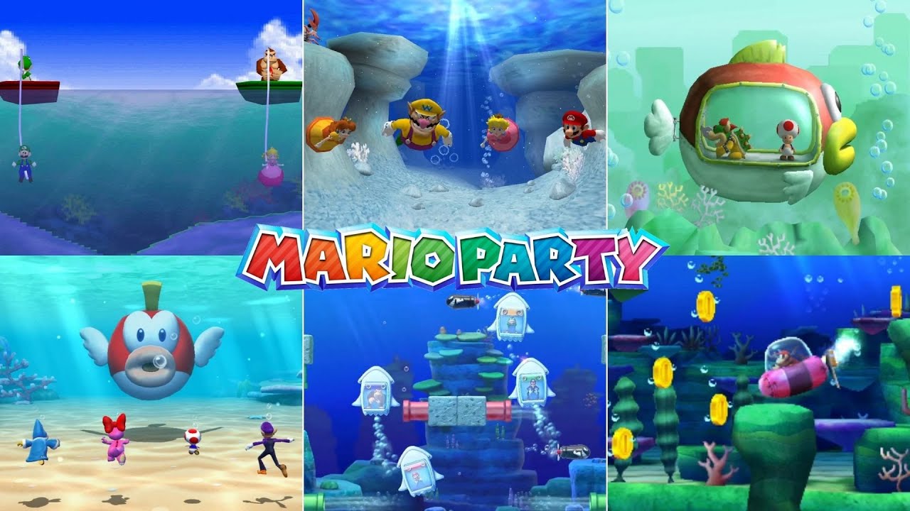 Evolution Of Underwater Minigames In Mario Party Games [1998-2016]