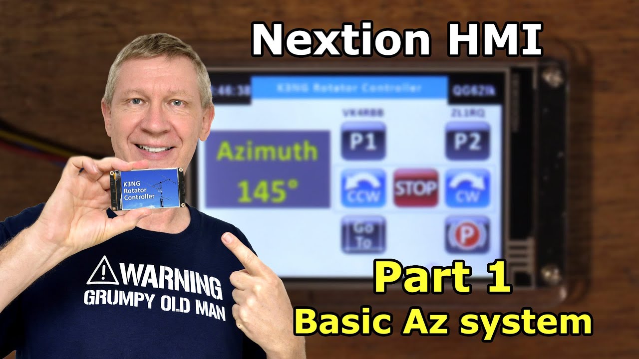 VK4GHZ Nextion for K3NG Rotator Controller Part 1 - Basic Az system