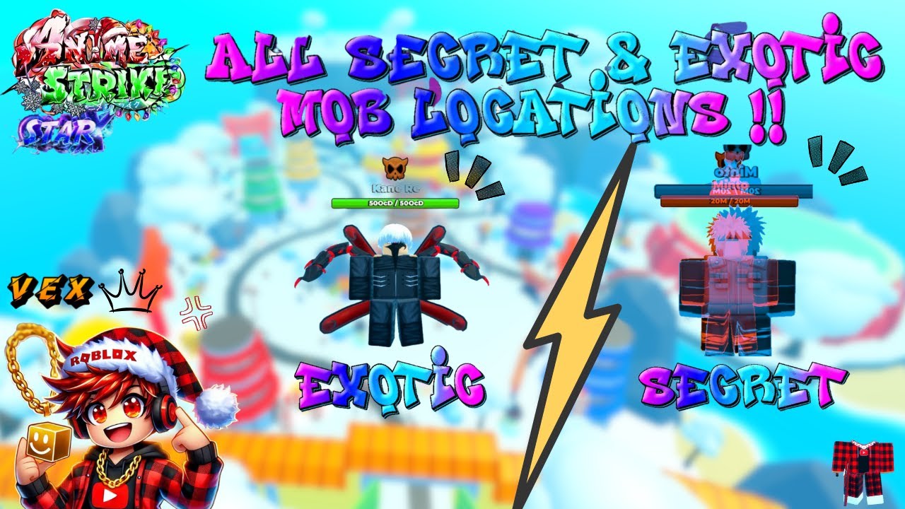 🌟 Anime Strike Simulator: All Secret, Exclusive & Exotic Mob Locations Revealed! 🗺️🔥