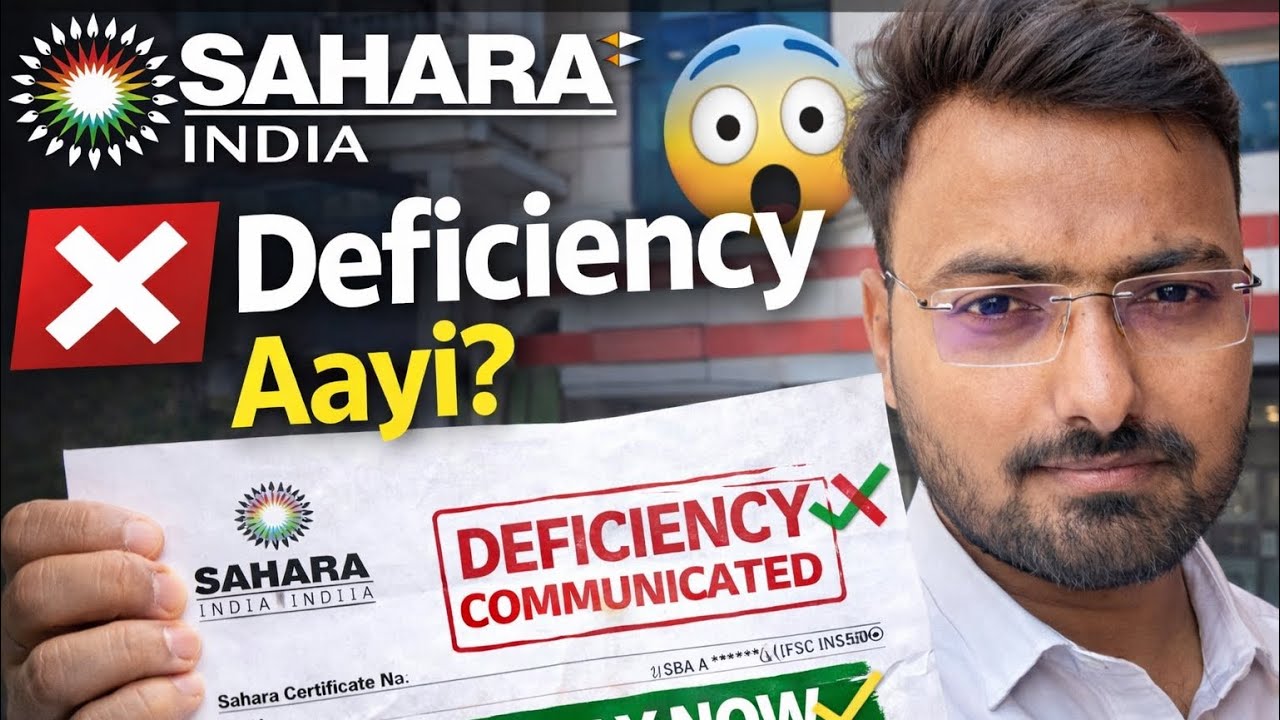 Sahara Refund Deficiency Communicated ❌ | Dubara Apply Kaise Kare | Full Process Hindi