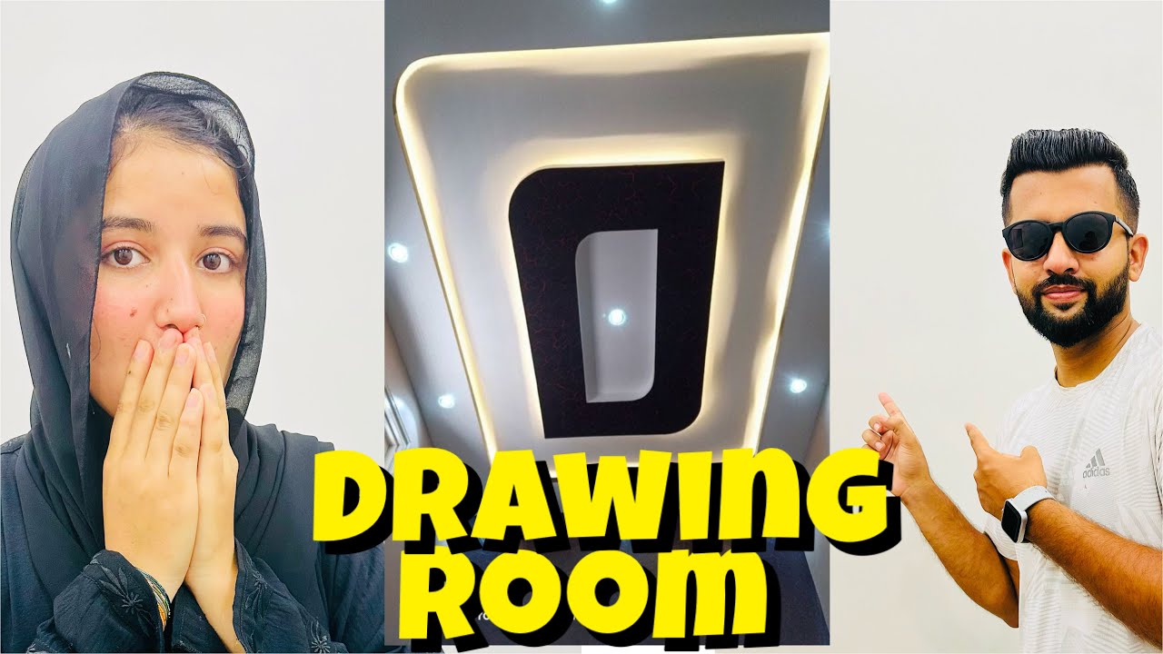Drawing Room 😍 | Fatima Ko Drawing Design Acha Laga | Malik Waqar Vlogs