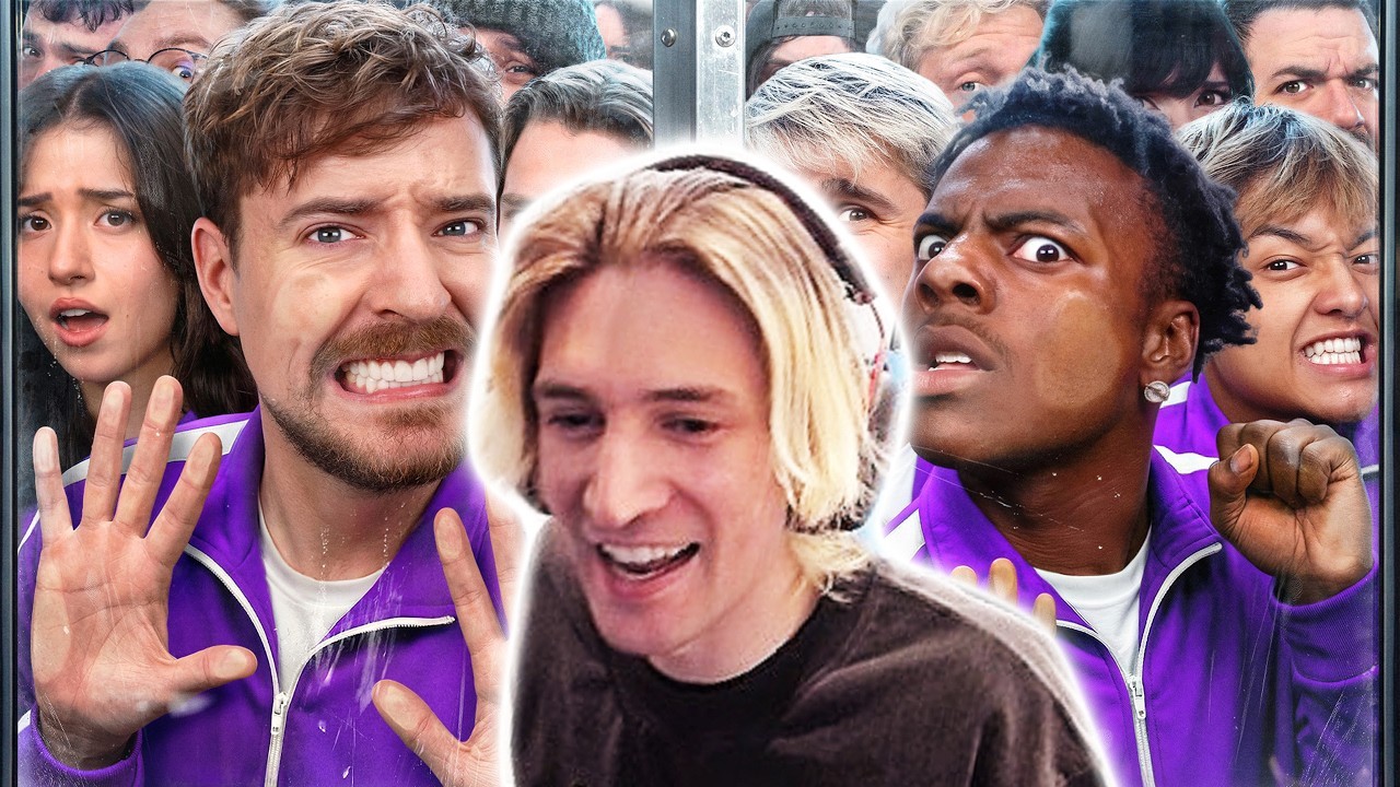 50 Streamers Fight for $1,000,000 | xQc Reacts to MrBeast