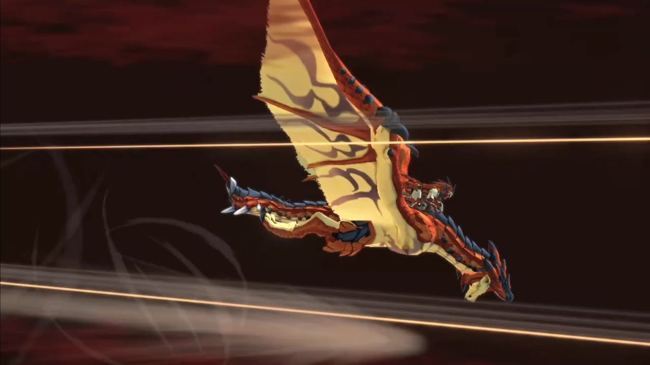 MHST2 - Rathalos and Azure Rathalos Kinship Attack (Sky-High Dive)