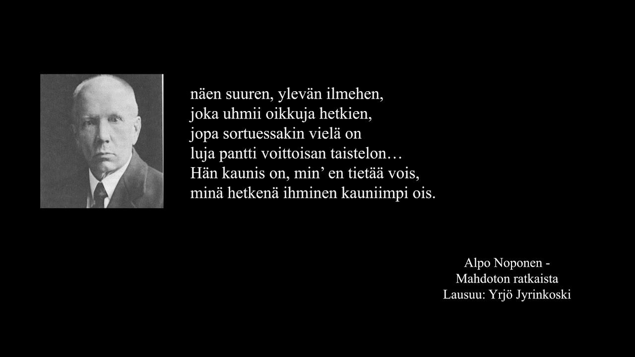 Alpo Noponen - Mahdoton ratkaista. Lausuu: Yrjö Jyrinkoski