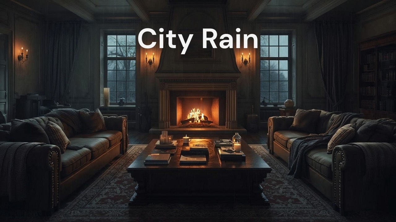 High-Rise Night Rain | Soft City Rain for Sleep & Relaxation | 100 Minutes
