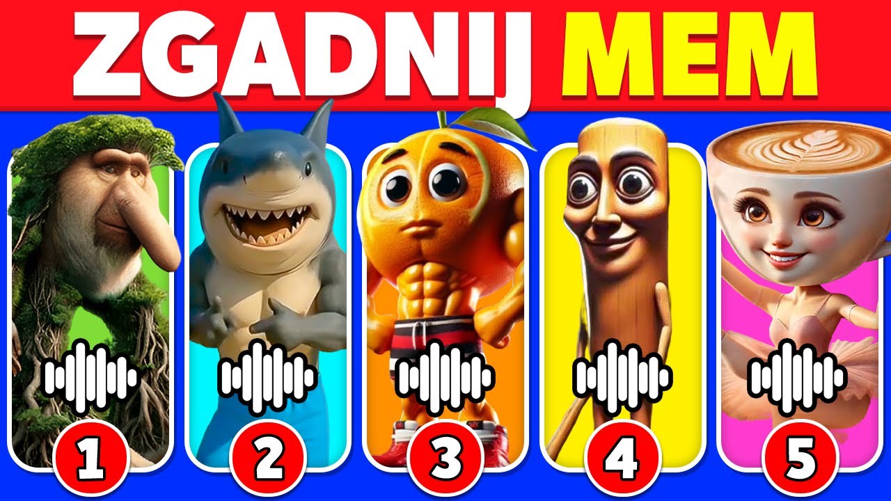 Zgadnij WŁOSKIE BRAINROT Memy o zwierzętach | Tralalero Tralala🦈Bombardino🐊Shimpanzinni🙈
