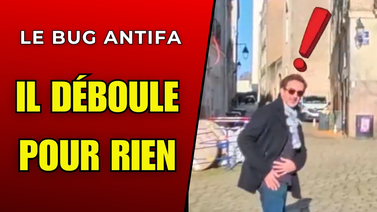 Il entend &ldquo;ANTIFA&rdquo;, il d&eacute;boule&hellip; et s&rsquo;effondre