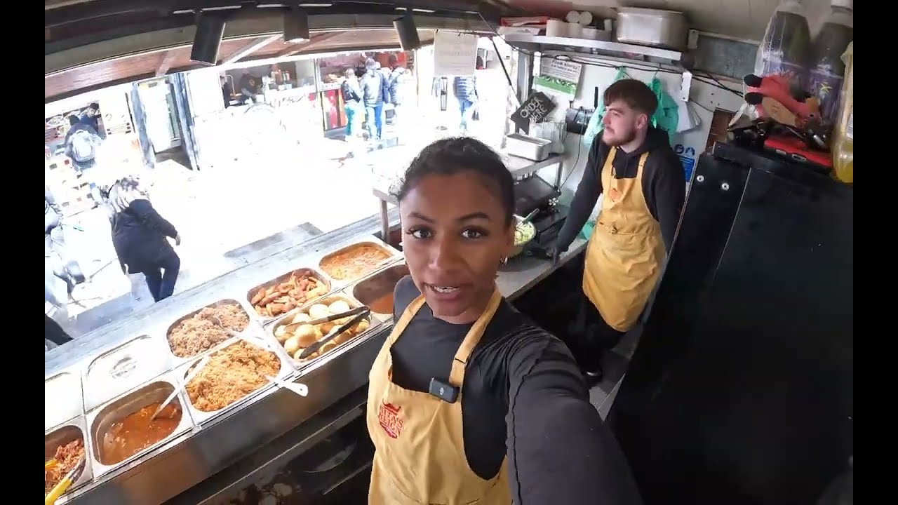 Manchester Food Stall  - Working at an Afro-Carribean street food market stall