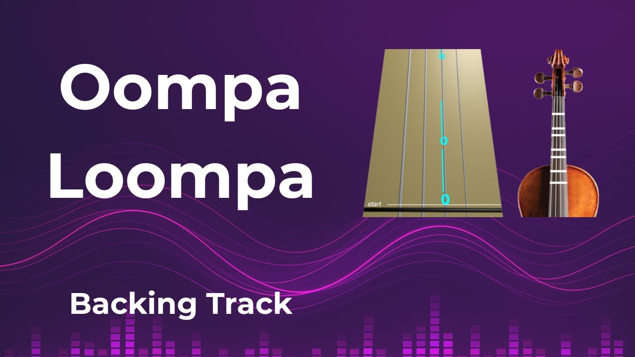 OOMPA LOOMPA 🍬 Backing Track Violin Cover | PLAY-ALONG with Animated Violins | Violin Tutorial