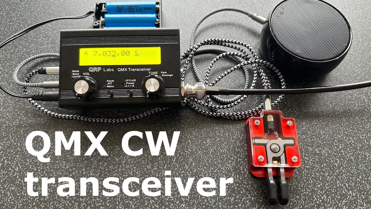 CW using QMX QRP transceiver - set up of portable station and antenna, activation on 40m
