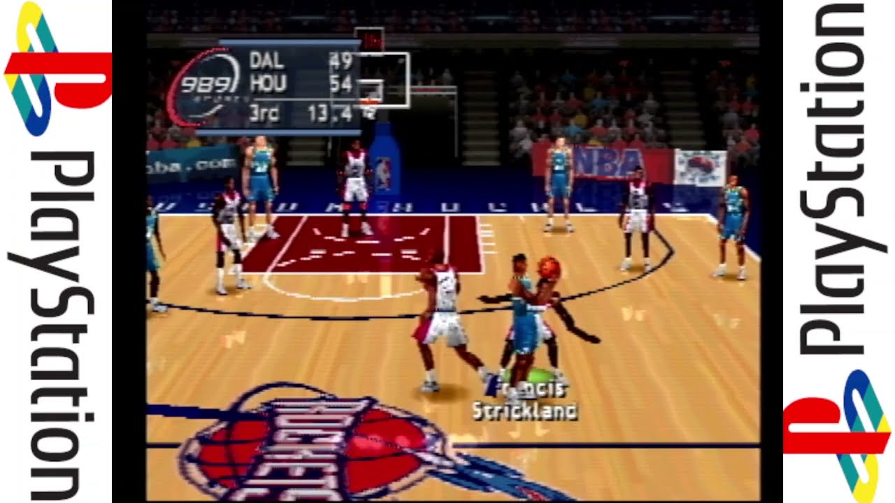 NBA Shootout 2000 (PS1) Houston Rockets vs. Dallas Mavericks [60FPS]