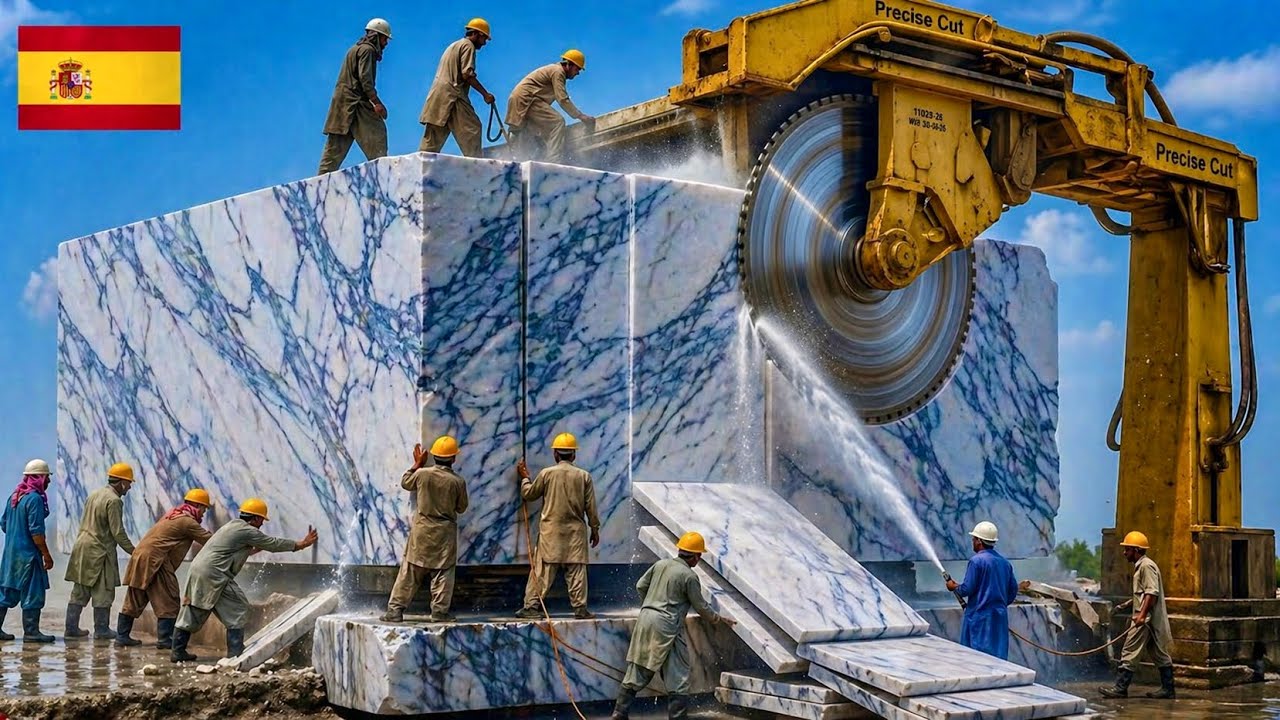 Incredible Giant Stone Cutting Process | Marble Manufacturing Factory@AmazingExperts 