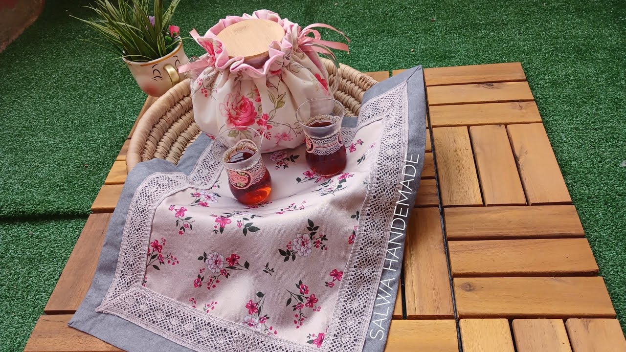 خياطه مفرش صنيهSewing a Chinese tablecloth