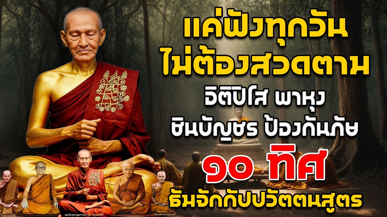 อิติปิโส พาหุง ชินบัญชร ป้องกันภัย ๑๐ ทิศ 🙏 มหาเมตตาใหญ่ ยอดพระกัณฑ์ไตรปิฎก ธัมจักกัปปวัตตนสูตร