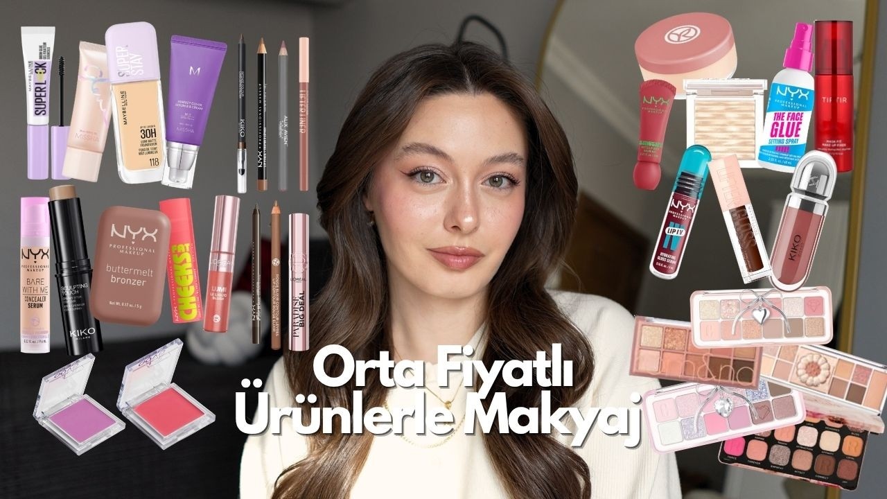 Orta Fiyatlı &Uuml;r&uuml;nlerle Makyaj! 💖 Serinin son videosu 🫠 - Beg&uuml;m Bahar Demir