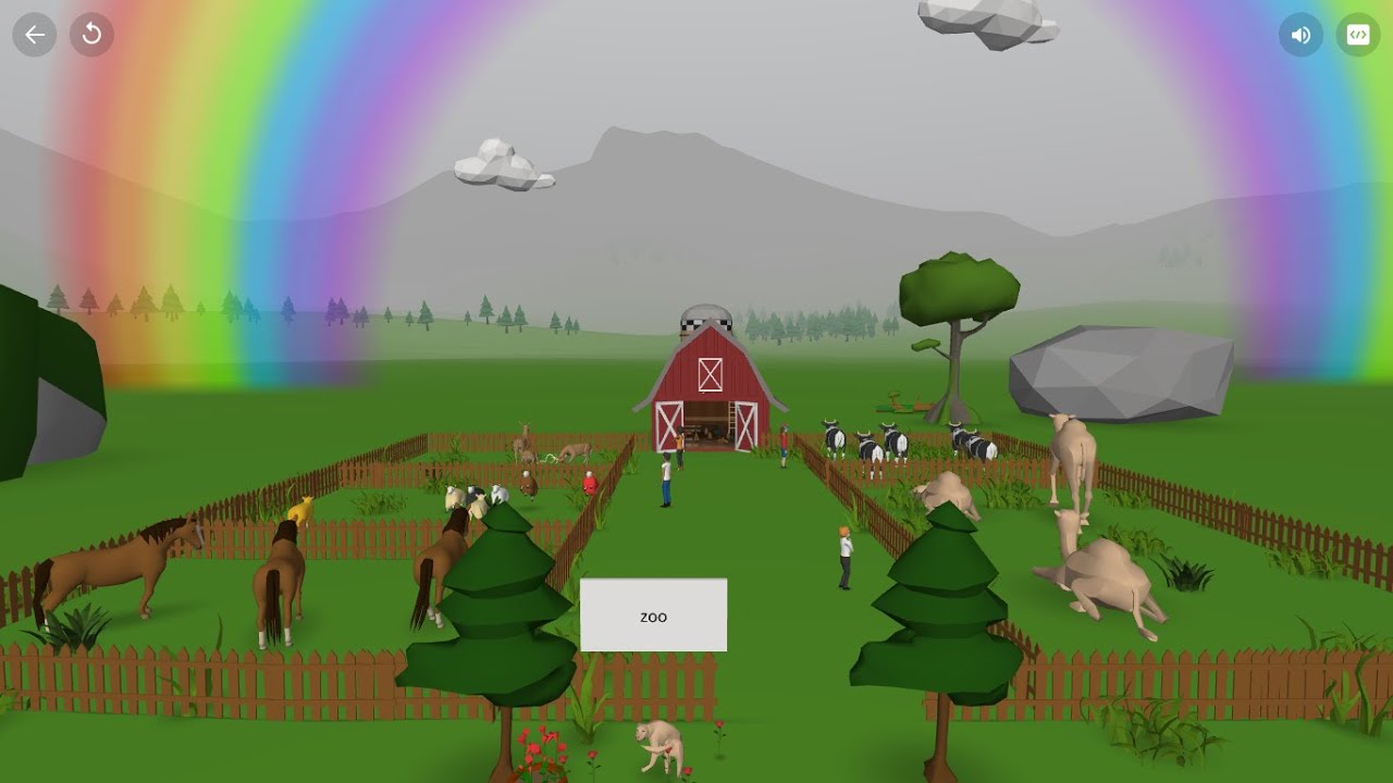 مشروع حديقة حيوان CoSpaces