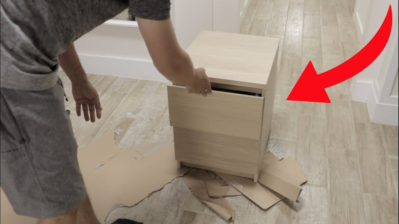 How to Assemble IKEA Malm Nightstand - Satisfying video (Time-Lapse)