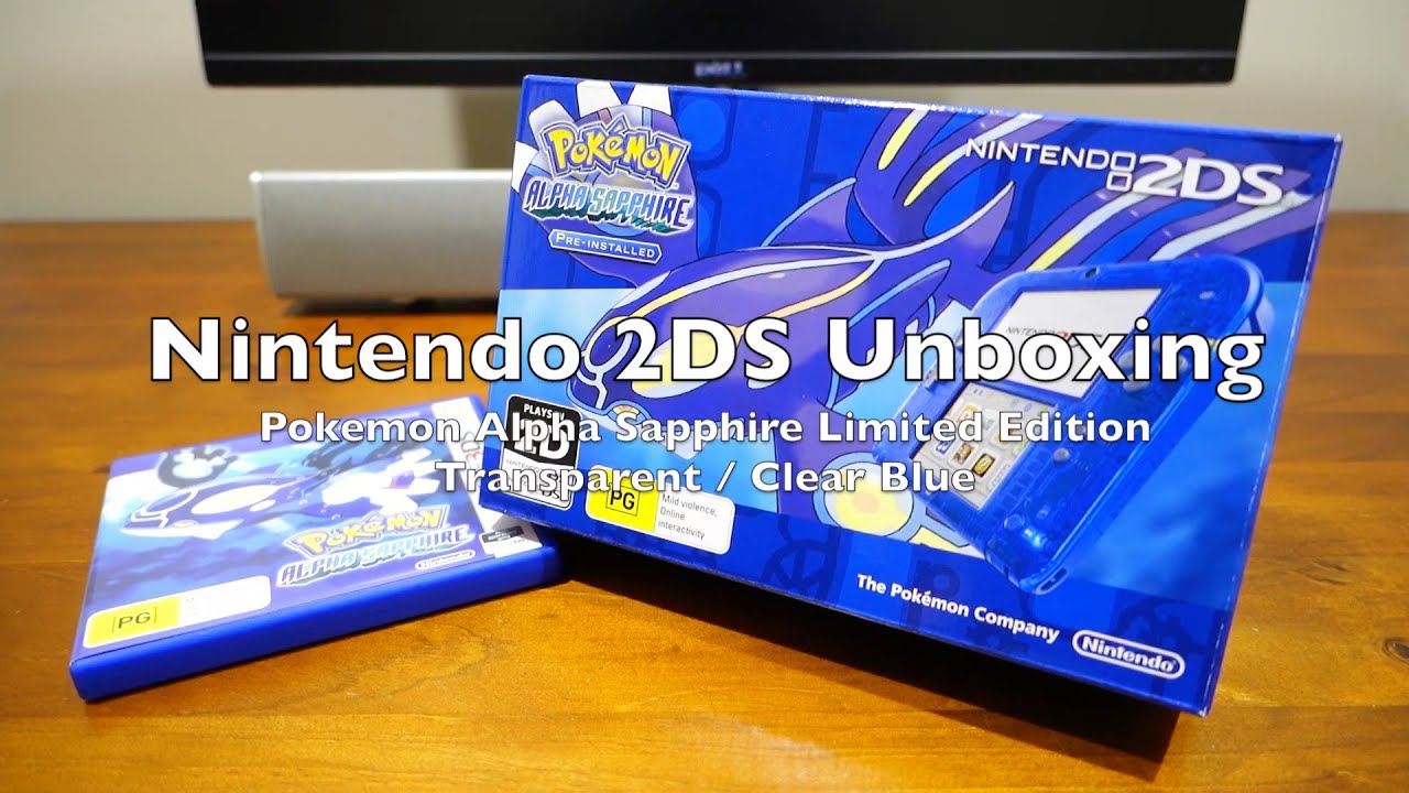 Nintendo 2DS Transparent Blue Pokemon Alpha Sapphire Unboxing