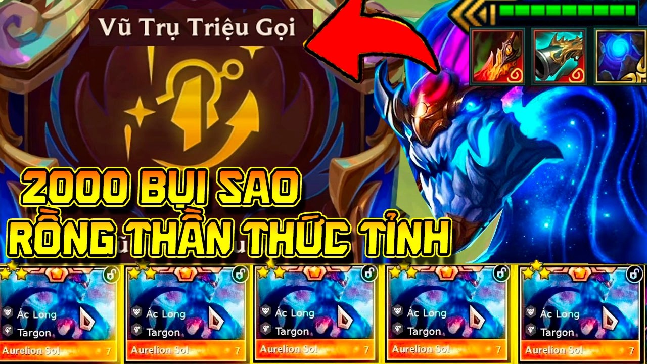 WTF LÕI TÍN HIỆU VŨ TRỤ: MỞ KHÓA SOL 7 VÀNG TỪ SỚM - 2000 BỤI SỐ AURELION SOL 3 SAO NUỐT CẢ BẢN ĐỒ!