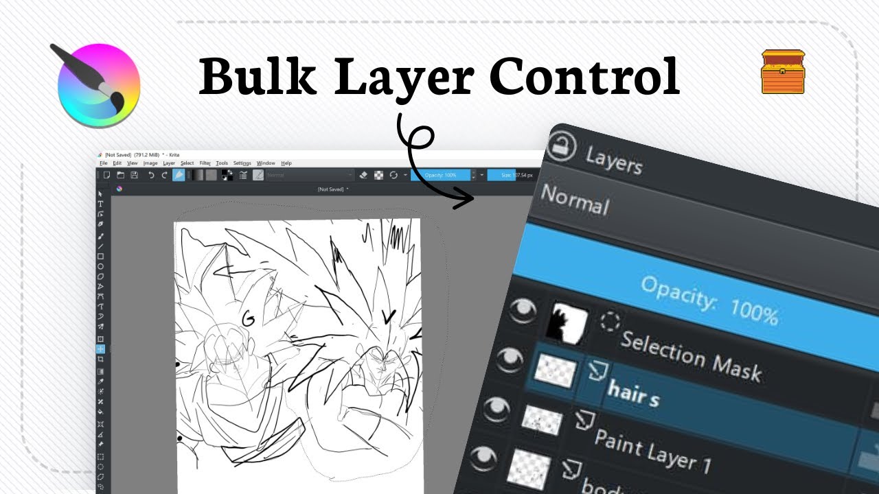 How to move multiple layers at once in Krita