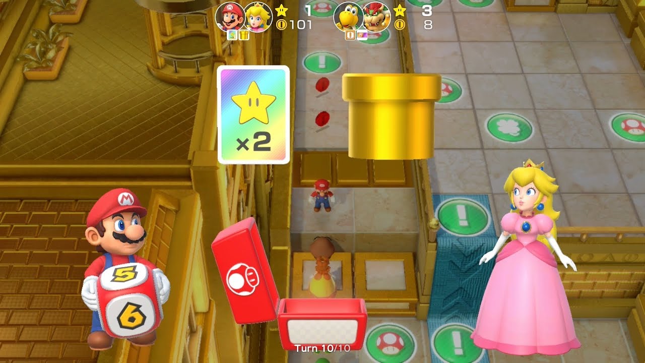 Super Mario Party Partner Party #656 Tantalizing Tower Toys Mario & Peach vs Koopa Troopa & Bowser