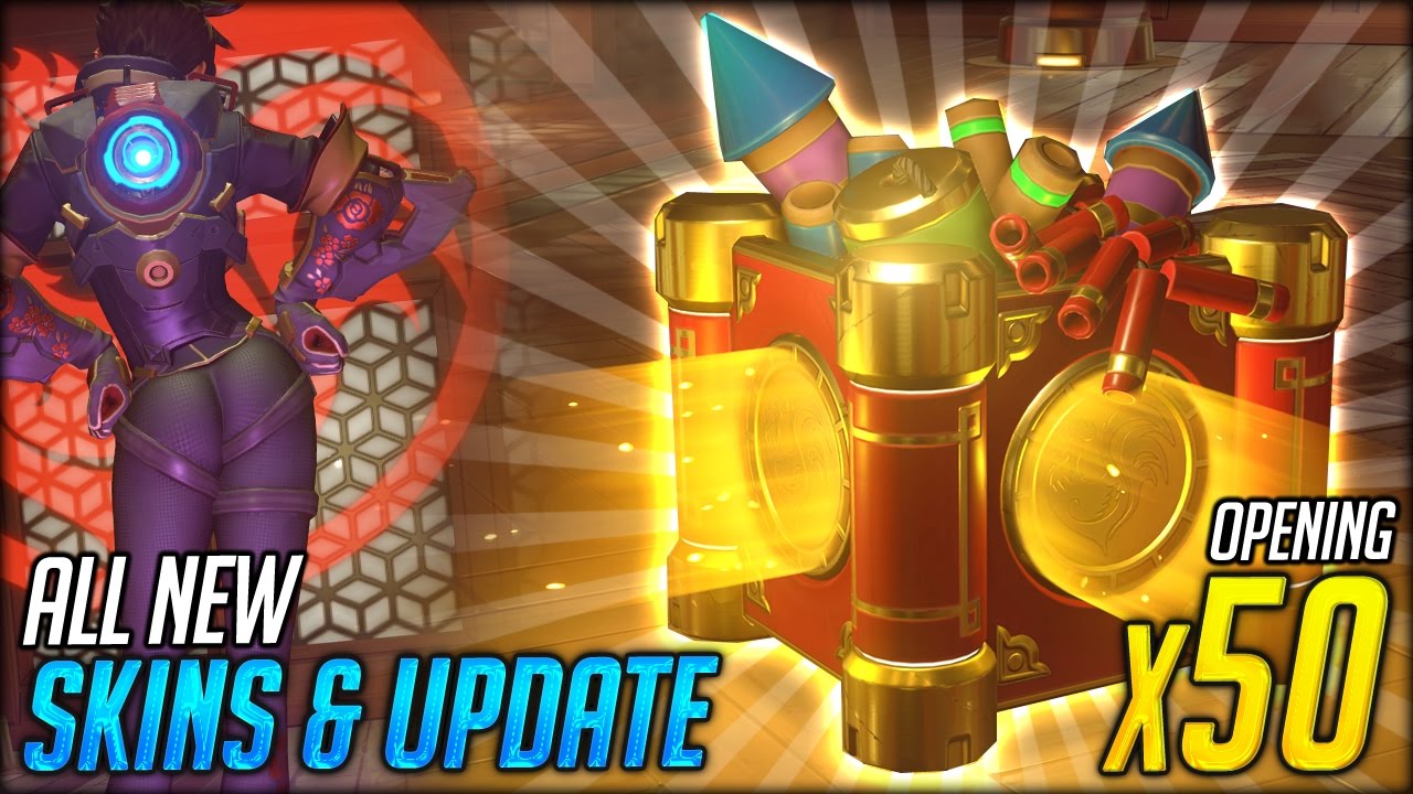 BRAND NEW OVERWATCH CASE, ALL SKINS & EVENT- UNBOXING 50 OVERWATCH CHINESE LUNAR NEW YEAR LOOT BOXES