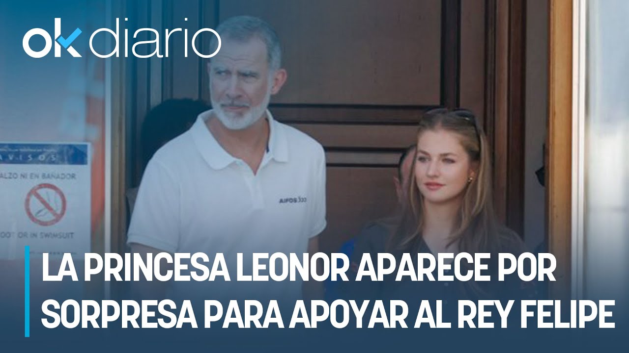 La princesa Leonor aparece por sorpresa en el Club Náutico para apoyar al Rey Felipe
