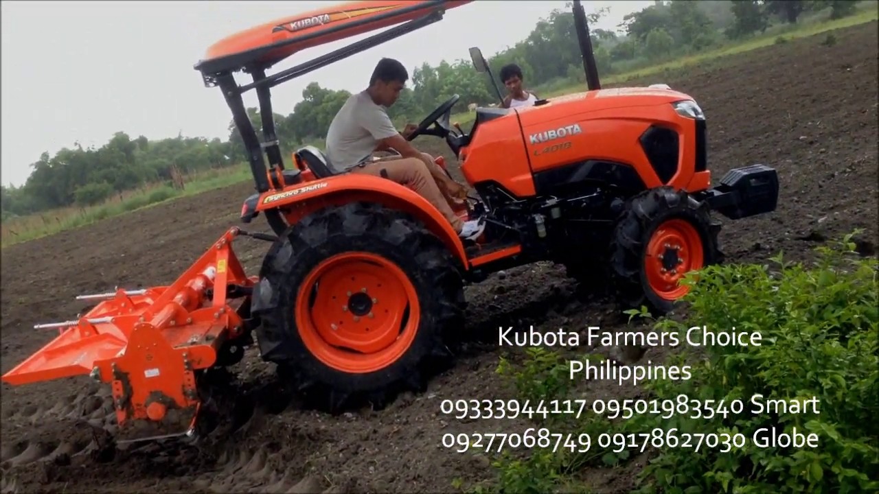 Kubota L4018 40HP 4x4 Tractor on Corn & Rice Crop Preparation Philippines | Brand New Rotovator
