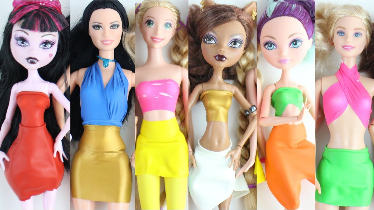 👚👙👗How to Make Barbie Clothes with Balloons / Outfits - Easy Doll Crafts - simplekidscrafts