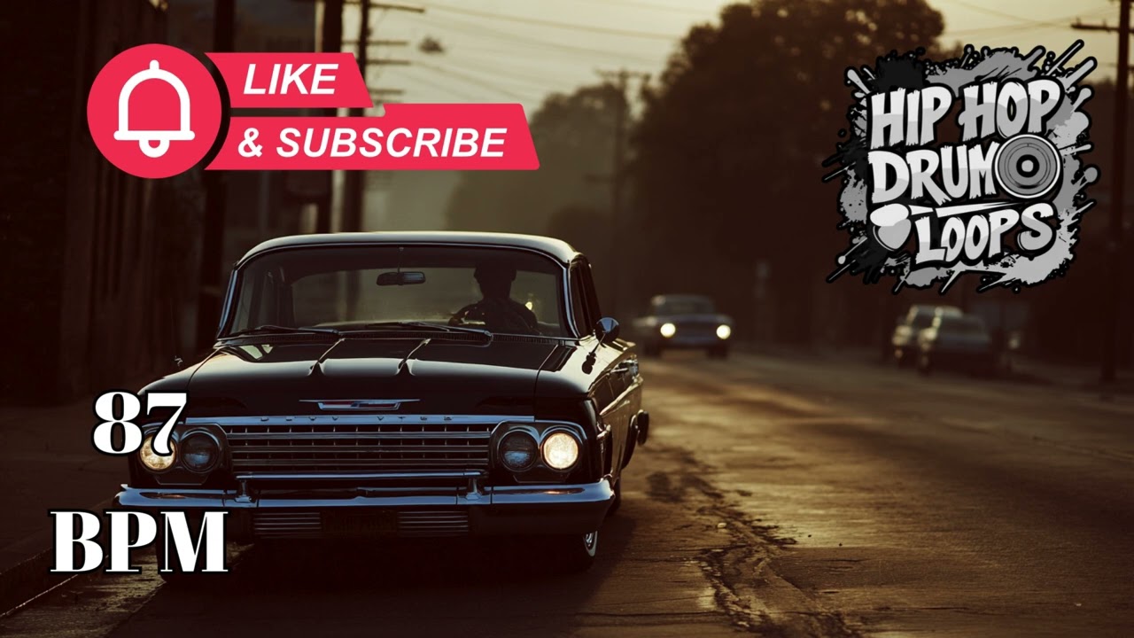 87 BPM Hip Hop Drum Backing Track | Funky Upbeat Groove