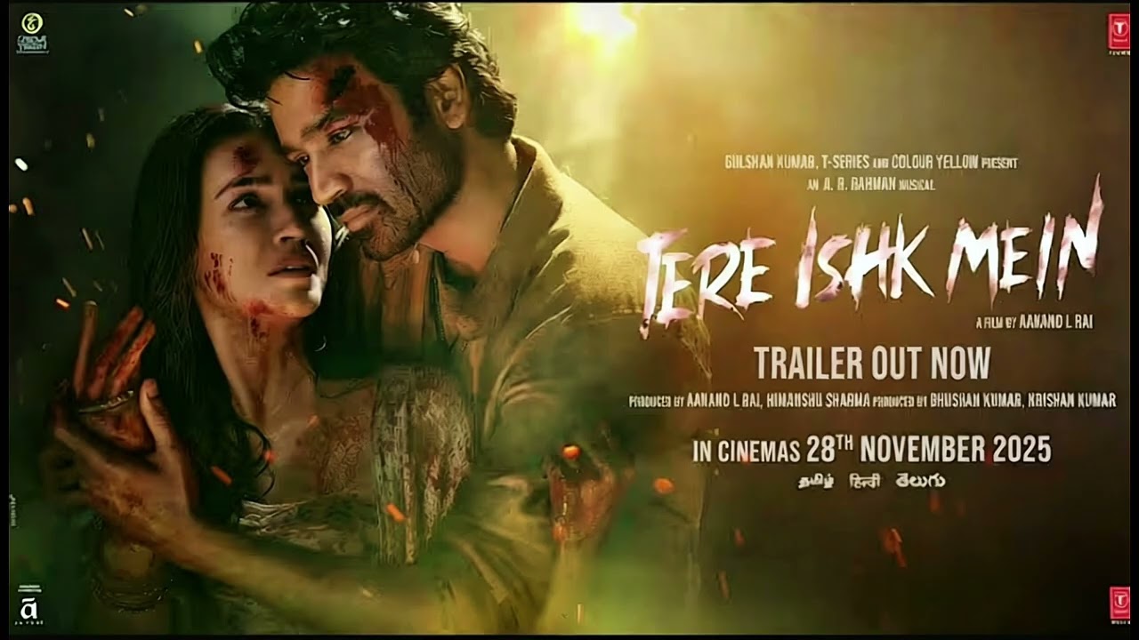 Tere Ishk Mein (Lyrics) Dhanush, Kriti S | AR Rahman, Arijit Singh, Trending I...: