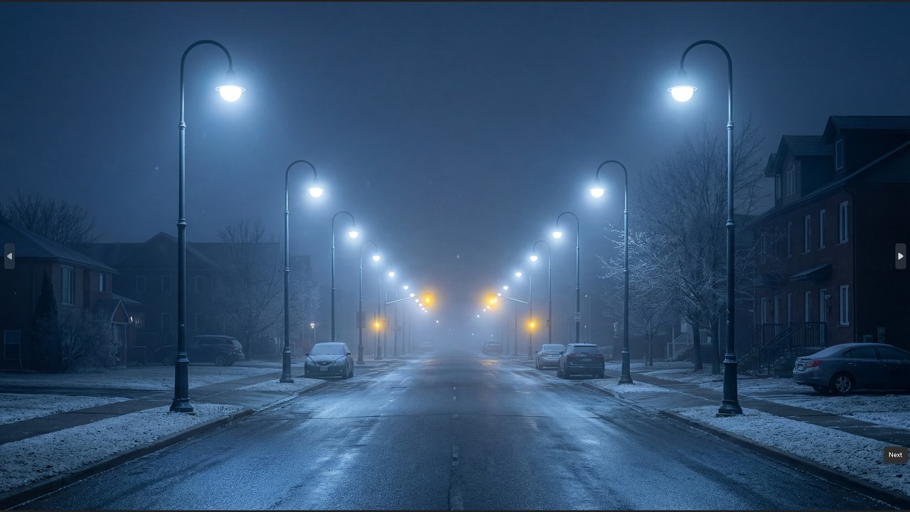 Deep Blue Night 🌫️ Empty Street Ambience for Sleep & Relaxation (1 Hour)