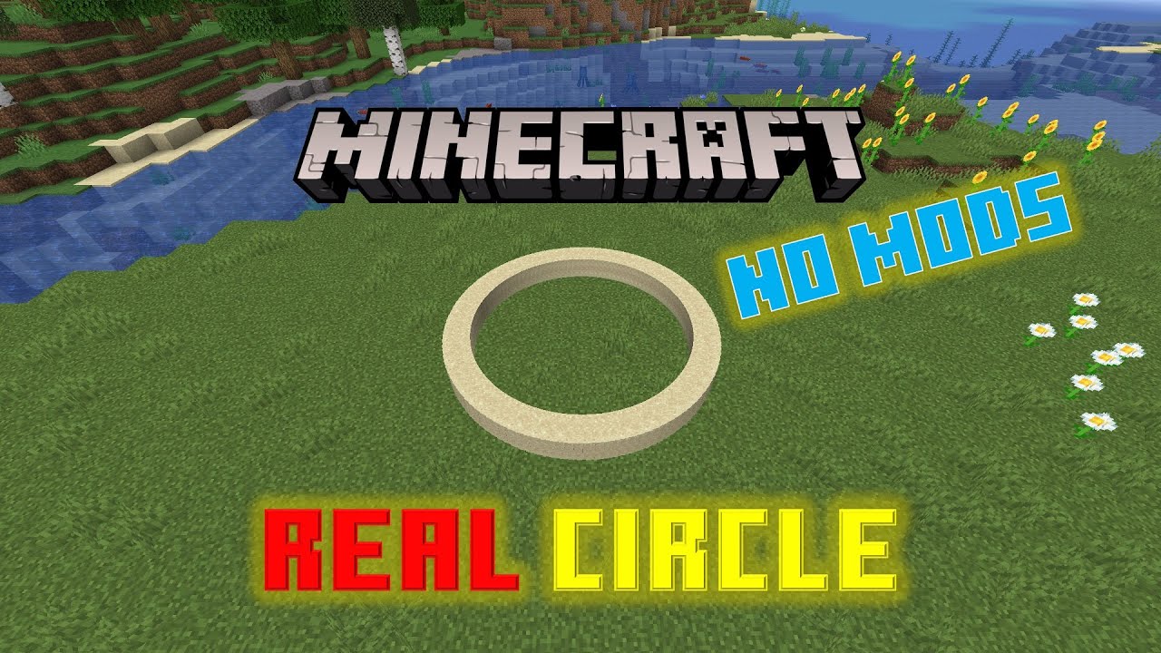 How To Make A REAL CIRCLE IN MINECRAFT (NO MODS REQUIRED)