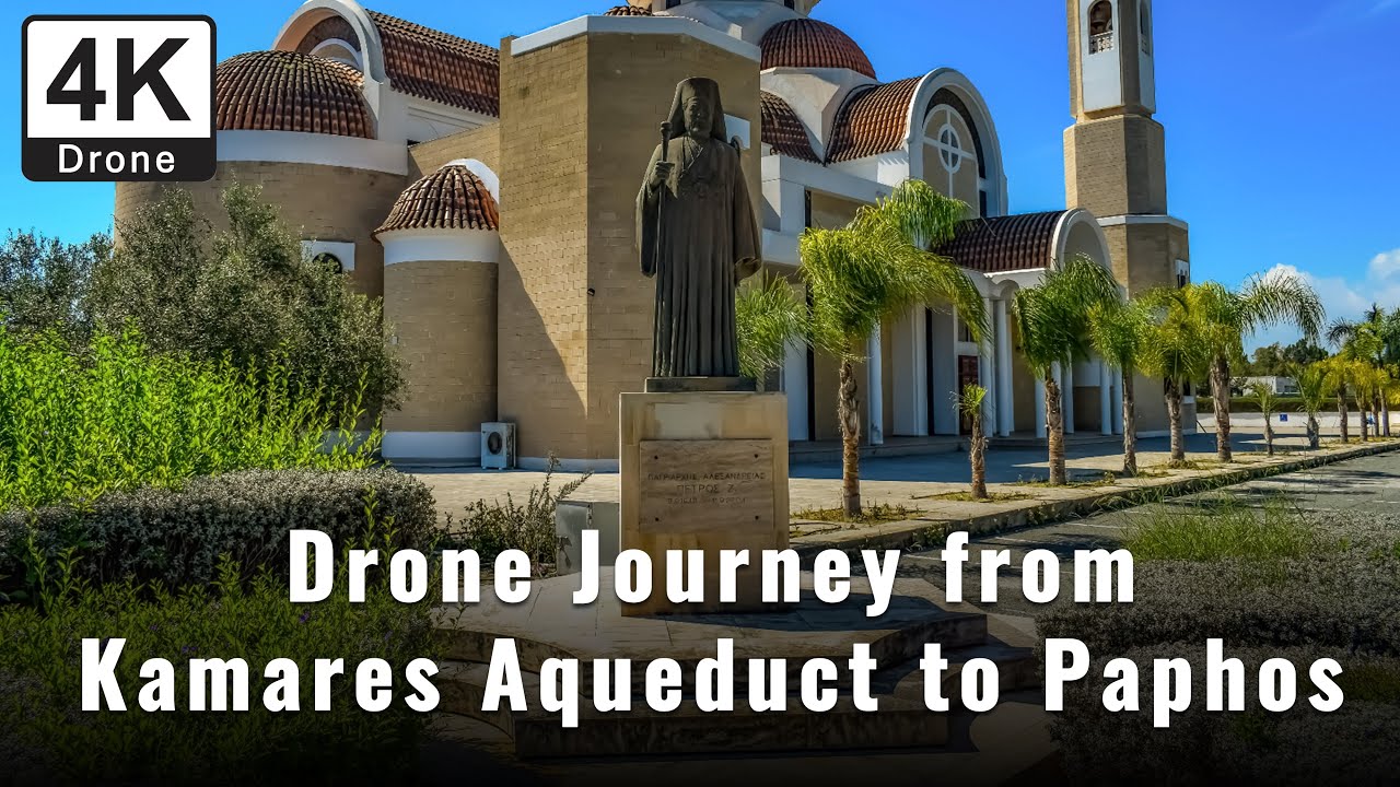 Cyprus from the Sky 🇨🇾 | Kamares Aqueduct, Larnaca & Paphos | 4K Drone Journey