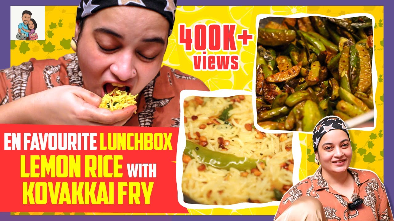 En Favourite Lunchbox Lemon Rice with Kovakkai Fry | Vegetarian Recipe in Tamil | Sushi's Fun