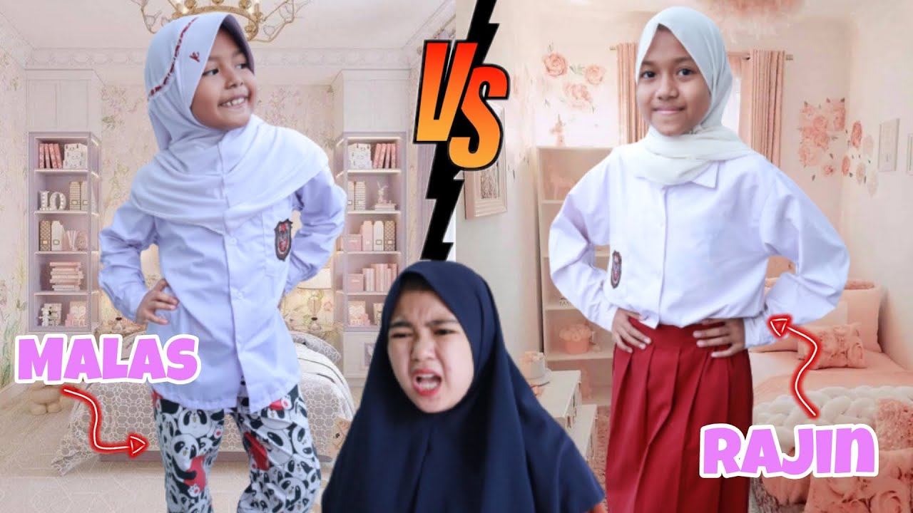 REVINA SI MALAS VS PUTRI SI RAJIN SAAT DI SEKOLAH 😱 Revina Terlambat Sekolah