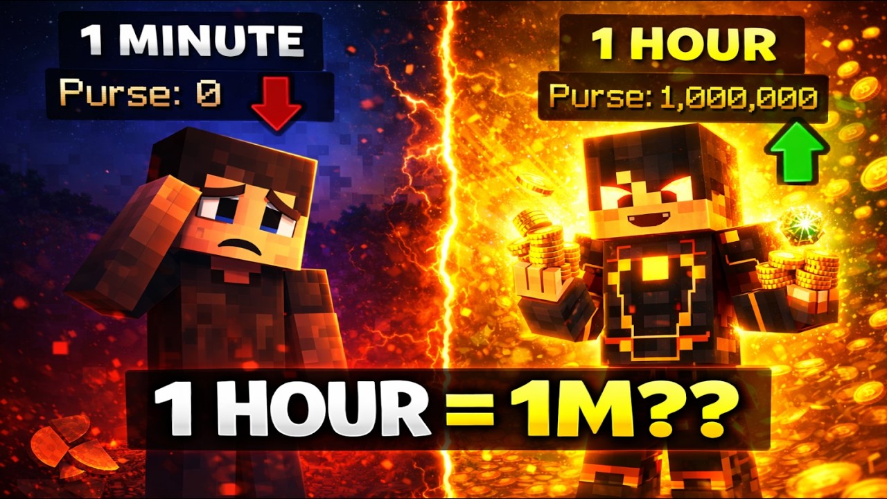 0 Se 1M Coins in 1 Hour? | Minecraft Hypixel SkyBlock #minecraft